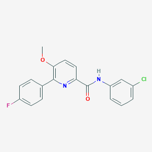 molecular formula C19H14ClFN2O2 B505920 N-(3-chlorophenyl)-6-(4-fluorophenyl)-5-methoxypyridine-2-carboxamide 