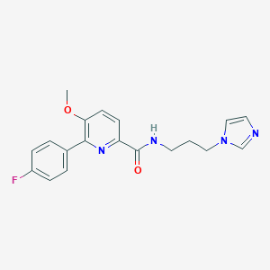 6-(4-fluorophenyl)-N-[3-(1H-imidazol-1-yl)propyl]-5-methoxy-2-pyridinecarboxamide