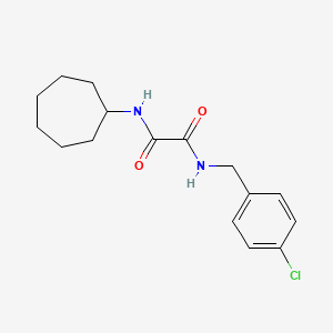 molecular formula C16H21ClN2O2 B5059303 N-[(4-chlorophenyl)methyl]-N'-cycloheptyloxamide 