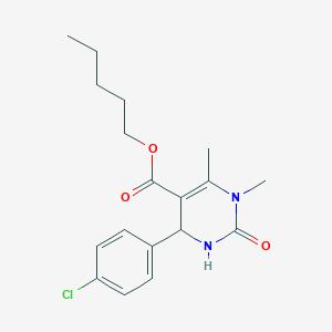 molecular formula C18H23ClN2O3 B5059310 Pentyl 4-(4-chlorophenyl)-1,6-dimethyl-2-oxo-1,2,3,4-tetrahydropyrimidine-5-carboxylate 