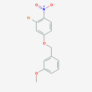 molecular formula C14H12BrNO4 B505932 2-Bromo-4-[(3-methoxybenzyl)oxy]-1-nitrobenzene 