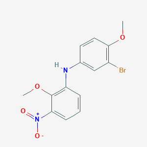 molecular formula C14H13BrN2O4 B505934 N-(3-bromo-4-methoxyphenyl)-2-methoxy-3-nitroaniline 