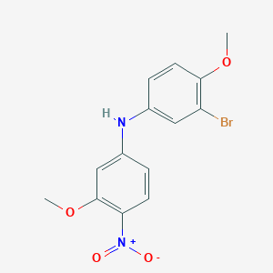 molecular formula C14H13BrN2O4 B505935 N-(3-bromo-4-methoxyphenyl)-3-methoxy-4-nitroaniline 