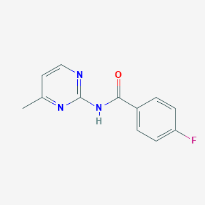 molecular formula C12H10FN3O B505946 4-fluoro-N-(4-methylpyrimidin-2-yl)benzamide 