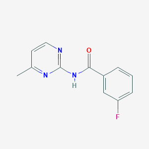 molecular formula C12H10FN3O B505947 3-fluoro-N-(4-methyl-2-pyrimidinyl)benzamide 
