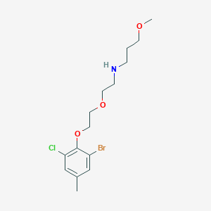 molecular formula C15H23BrClNO3 B5059494 N-[2-[2-(2-bromo-6-chloro-4-methylphenoxy)ethoxy]ethyl]-3-methoxypropan-1-amine 