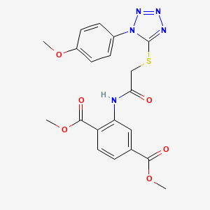 molecular formula C20H19N5O6S B5059497 dimethyl 2-[({[1-(4-methoxyphenyl)-1H-tetrazol-5-yl]sulfanyl}acetyl)amino]benzene-1,4-dicarboxylate 