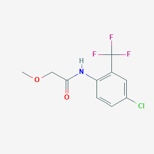 molecular formula C10H9ClF3NO2 B505951 N-[4-chloro-2-(trifluoromethyl)phenyl]-2-methoxyacetamide 