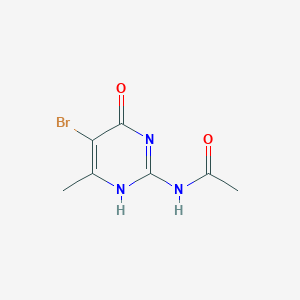 N-(5-bromo-6-methyl-4-oxo-1H-pyrimidin-2-yl)acetamide