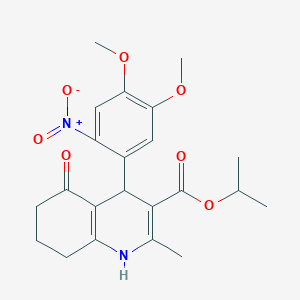 molecular formula C22H26N2O7 B5059575 Propan-2-yl 4-(4,5-dimethoxy-2-nitrophenyl)-2-methyl-5-oxo-1,4,5,6,7,8-hexahydroquinoline-3-carboxylate 