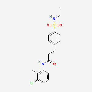 molecular formula C18H21ClN2O3S B5059624 N-(3-chloro-2-methylphenyl)-3-[4-(ethylsulfamoyl)phenyl]propanamide 
