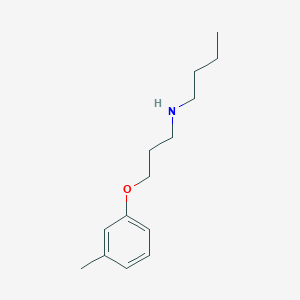 molecular formula C14H23NO B5059637 N-[3-(3-methylphenoxy)propyl]butan-1-amine 