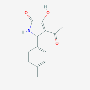 molecular formula C13H13NO3 B505981 4-acetyl-3-hydroxy-5-(4-methylphenyl)-1,5-dihydro-2H-pyrrol-2-one 