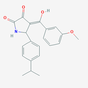 3-hydroxy-5-(4-isopropylphenyl)-4-(3-methoxybenzoyl)-1,5-dihydro-2H-pyrrol-2-one