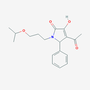 molecular formula C18H23NO4 B505987 4-acetyl-3-hydroxy-1-(3-isopropoxypropyl)-5-phenyl-1,5-dihydro-2H-pyrrol-2-one 