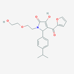 3-(furan-2-carbonyl)-4-hydroxy-1-[2-(2-hydroxyethoxy)ethyl]-2-(4-propan-2-ylphenyl)-2H-pyrrol-5-one