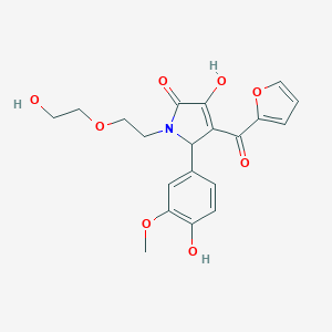 3-(furan-2-carbonyl)-4-hydroxy-1-[2-(2-hydroxyethoxy)ethyl]-2-(4-hydroxy-3-methoxyphenyl)-2H-pyrrol-5-one