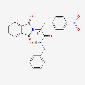 molecular formula C24H19N3O5 B5060130 N-BENZYL-2-(1,3-DIOXO-2,3-DIHYDRO-1H-ISOINDOL-2-YL)-3-(4-NITROPHENYL)PROPANAMIDE 