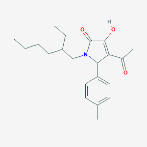 molecular formula C21H29NO3 B506026 4-acetyl-1-(2-ethylhexyl)-3-hydroxy-5-(4-methylphenyl)-1,5-dihydro-2H-pyrrol-2-one 