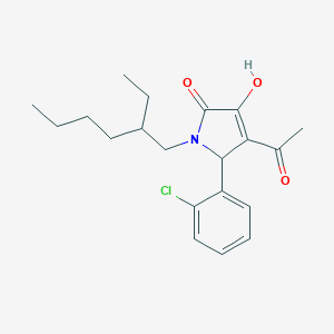 molecular formula C20H26ClNO3 B506027 4-acetyl-5-(2-chlorophenyl)-1-(2-ethylhexyl)-3-hydroxy-1,5-dihydro-2H-pyrrol-2-one 