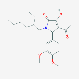 molecular formula C22H31NO5 B506031 4-acetyl-5-(3,4-dimethoxyphenyl)-1-(2-ethylhexyl)-3-hydroxy-1,5-dihydro-2H-pyrrol-2-one 