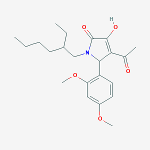 4-acetyl-5-(2,4-dimethoxyphenyl)-1-(2-ethylhexyl)-3-hydroxy-1,5-dihydro-2H-pyrrol-2-one