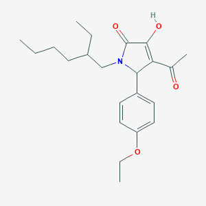 molecular formula C22H31NO4 B506043 4-acetyl-5-(4-ethoxyphenyl)-1-(2-ethylhexyl)-3-hydroxy-1,5-dihydro-2H-pyrrol-2-one 