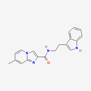 molecular formula C19H18N4O B5060438 N~2~-[2-(1H-indol-3-yl)ethyl]-7-methylimidazo[1,2-a]pyridine-2-carboxamide 