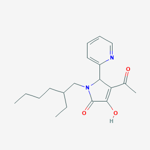 molecular formula C19H26N2O3 B506044 4-acetyl-1-(2-ethylhexyl)-3-hydroxy-5-(2-pyridinyl)-1,5-dihydro-2H-pyrrol-2-one 