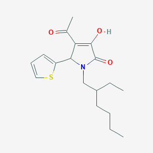 4-acetyl-1-(2-ethylhexyl)-3-hydroxy-5-(2-thienyl)-1,5-dihydro-2H-pyrrol-2-one