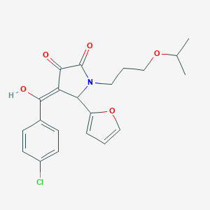 4-(4-chlorobenzoyl)-5-(2-furyl)-3-hydroxy-1-(3-isopropoxypropyl)-1,5-dihydro-2H-pyrrol-2-one