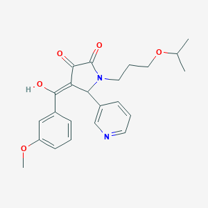 3-hydroxy-1-(3-isopropoxypropyl)-4-(3-methoxybenzoyl)-5-(3-pyridinyl)-1,5-dihydro-2H-pyrrol-2-one