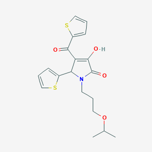 molecular formula C19H21NO4S2 B506061 3-hydroxy-1-(3-isopropoxypropyl)-5-(2-thienyl)-4-(2-thienylcarbonyl)-1,5-dihydro-2H-pyrrol-2-one 