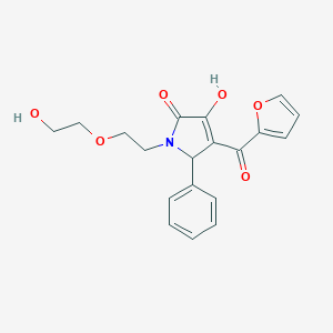 molecular formula C19H19NO6 B506062 4-(2-furoyl)-3-hydroxy-1-[2-(2-hydroxyethoxy)ethyl]-5-phenyl-1,5-dihydro-2H-pyrrol-2-one CAS No. 840479-12-1