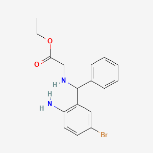 molecular formula C17H19BrN2O2 B5060620 Ethyl 2-(((2-amino-5-bromophenyl)(phenyl)methyl)amino)acetate CAS No. 313226-05-0