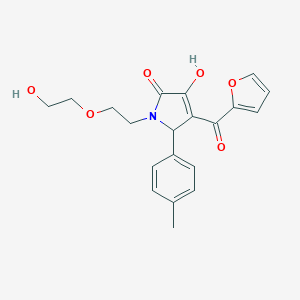 molecular formula C20H21NO6 B506063 4-(2-furoyl)-3-hydroxy-1-[2-(2-hydroxyethoxy)ethyl]-5-(4-methylphenyl)-1,5-dihydro-2H-pyrrol-2-one CAS No. 577696-71-0