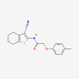 molecular formula C18H18N2O2S B5060638 N-(3-cyano-4,5,6,7-tetrahydro-1-benzothiophen-2-yl)-2-(4-methylphenoxy)acetamide 
