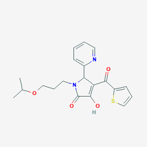 molecular formula C20H22N2O4S B506065 3-hydroxy-1-(3-isopropoxypropyl)-5-(2-pyridinyl)-4-(2-thienylcarbonyl)-1,5-dihydro-2H-pyrrol-2-one 