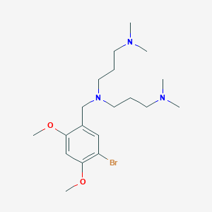 molecular formula C19H34BrN3O2 B5060658 N'-[(5-bromo-2,4-dimethoxyphenyl)methyl]-N'-[3-(dimethylamino)propyl]-N,N-dimethylpropane-1,3-diamine 