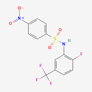 molecular formula C13H8F4N2O4S B5060808 N-[2-FLUORO-5-(TRIFLUOROMETHYL)PHENYL]-4-NITROBENZENE-1-SULFONAMIDE 