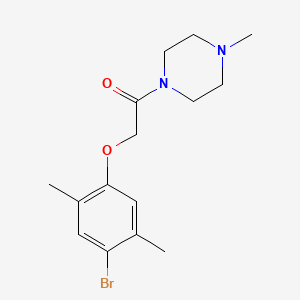 molecular formula C15H21BrN2O2 B5060859 2-(4-Bromo-2,5-dimethylphenoxy)-1-(4-methylpiperazin-1-yl)ethanone 