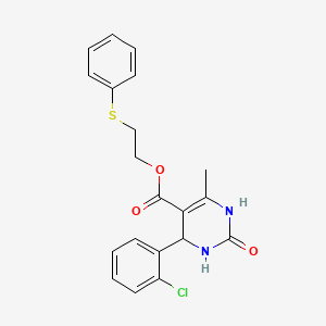 molecular formula C20H19ClN2O3S B5060933 2-(Phenylsulfanyl)ethyl 4-(2-chlorophenyl)-6-methyl-2-oxo-1,2,3,4-tetrahydropyrimidine-5-carboxylate 