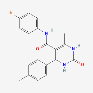 molecular formula C19H18BrN3O2 B5060957 N-(4-bromophenyl)-6-methyl-4-(4-methylphenyl)-2-oxo-1,2,3,4-tetrahydropyrimidine-5-carboxamide 