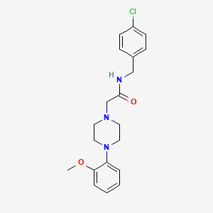 molecular formula C20H24ClN3O2 B5060974 N-[(4-chlorophenyl)methyl]-2-[4-(2-methoxyphenyl)piperazin-1-yl]acetamide 
