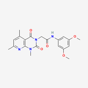 molecular formula C20H22N4O5 B5061148 N-(3,5-DIMETHOXYPHENYL)-2-{1,5,7-TRIMETHYL-2,4-DIOXO-1H,2H,3H,4H-PYRIDO[2,3-D]PYRIMIDIN-3-YL}ACETAMIDE 