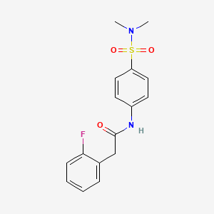 molecular formula C16H17FN2O3S B5061188 N-[4-(dimethylsulfamoyl)phenyl]-2-(2-fluorophenyl)acetamide 