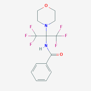 molecular formula C14H14F6N2O2 B506122 N-[1,1,1,3,3,3-hexafluoro-2-(morpholin-4-yl)propan-2-yl]benzamide 