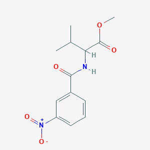 molecular formula C13H16N2O5 B5061240 methyl 3-methyl-2-[(3-nitrobenzoyl)amino]butanoate 