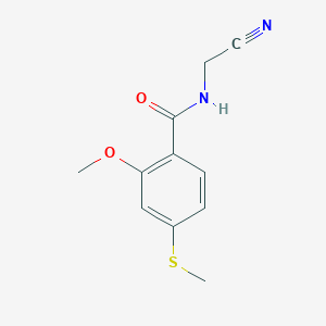molecular formula C11H12N2O2S B5061301 N-(cyanomethyl)-2-methoxy-4-(methylsulfanyl)benzamide 