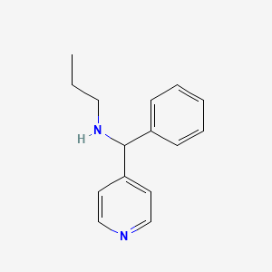molecular formula C15H18N2 B5061353 N-[phenyl(pyridin-4-yl)methyl]propan-1-amine 